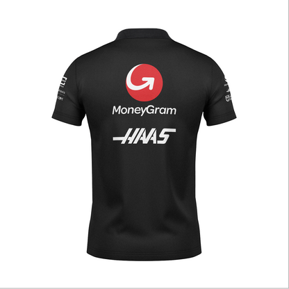 Camiseta Polo Haas Haas Preto 2025