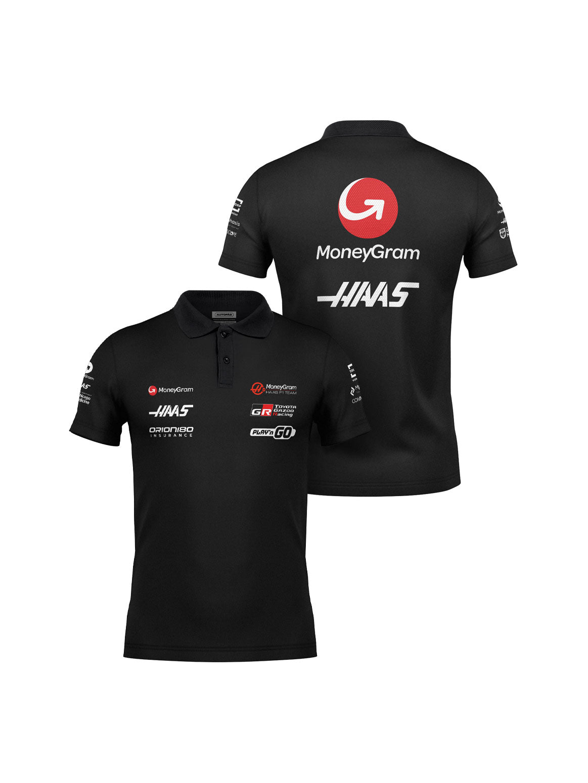 Camiseta Polo Haas Haas Preto 2025