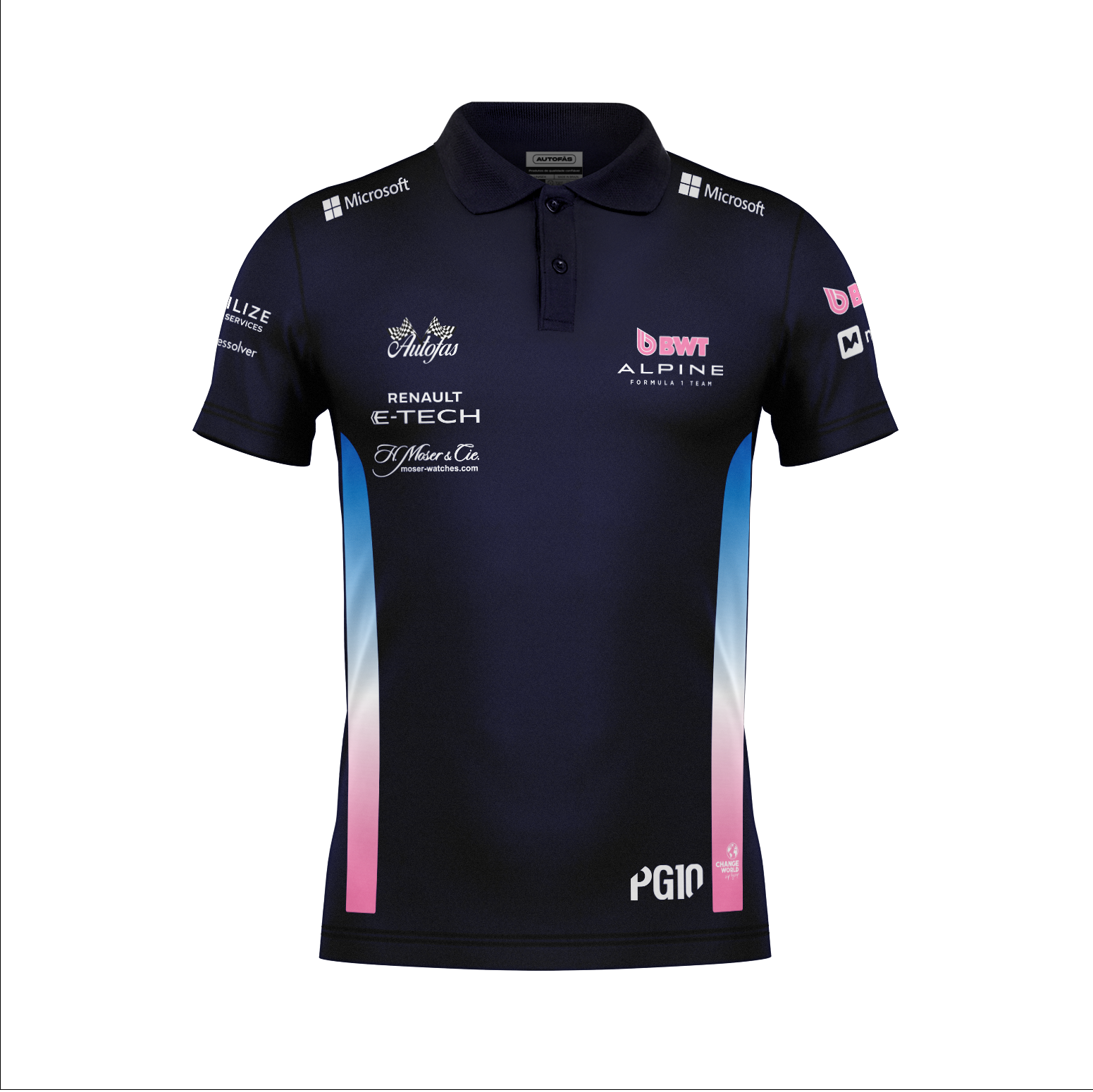 Camiseta Polo Alpine Pierre Gasly Azul Marinho 2025