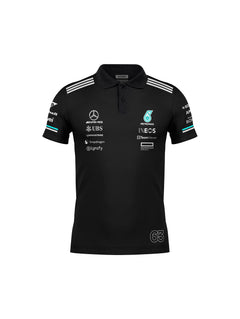 Camiseta Polo Mercedes George Russell Preto 2025