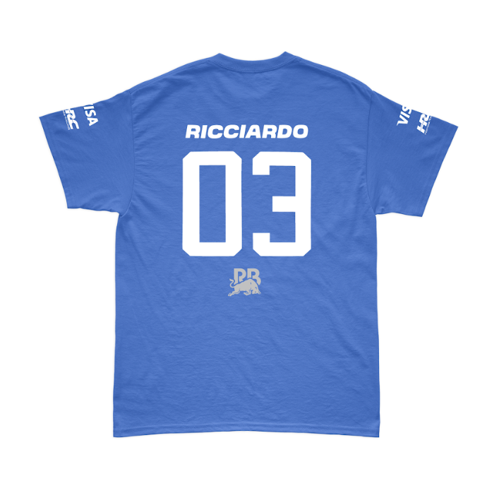 Camiseta Algodão Daniel Ricciardo Visa Racing Bulls Azul Royal 2024