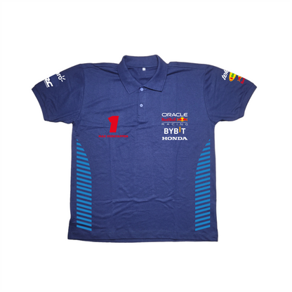 Camisa Polo Max Verstappen Red Bull Racing 2024 Azul Mrinho