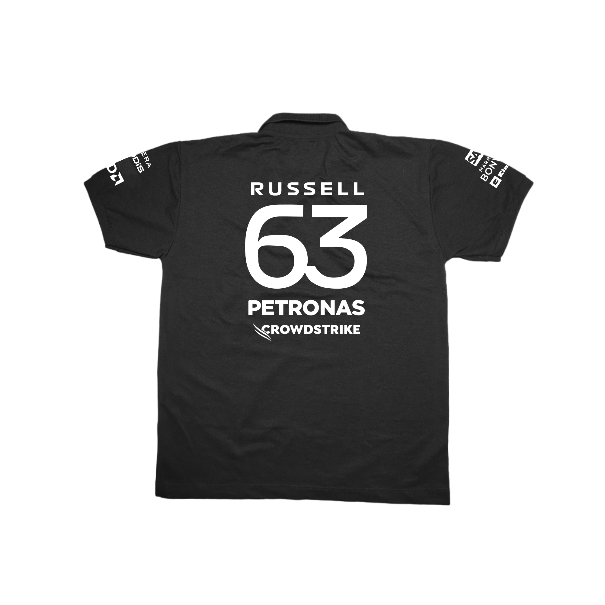 Camisa Polo George Russell Mercedes 2024 Preta