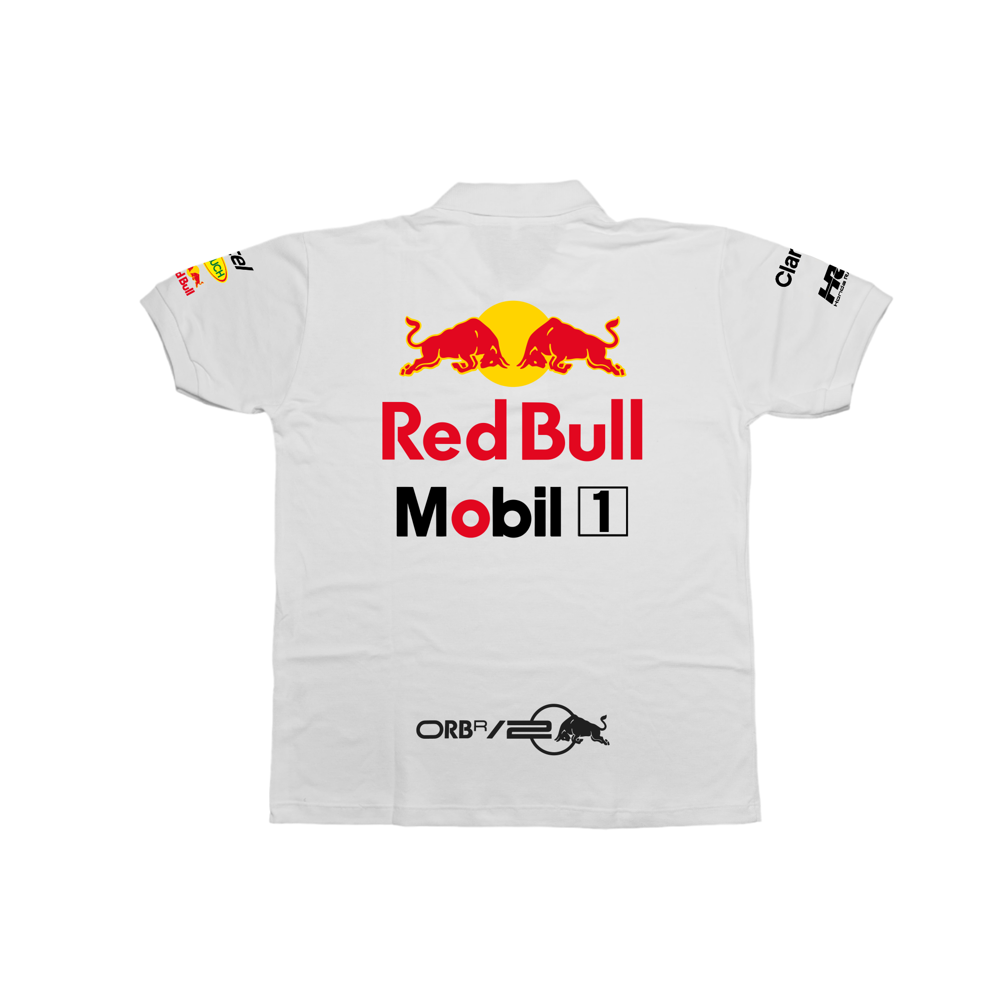 Camisa Polo Max Verstappen Red Bull Racing 2024 Branca