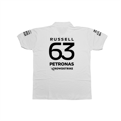 Camisa Polo George Russell Mercedes 2024 Branca