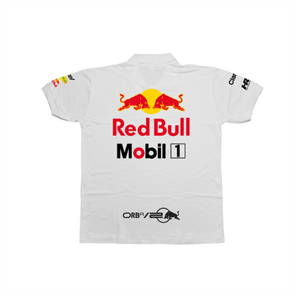 Camisa Polo Sergio Perez Red Bull Racing 2024 Branca