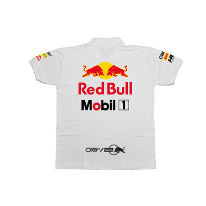 Camisa Polo Sergio Perez Red Bull Racing 2024 Branca