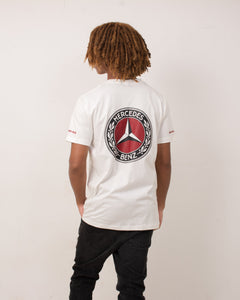 Camiseta Mercedes Logo Retrô Off White Algodão