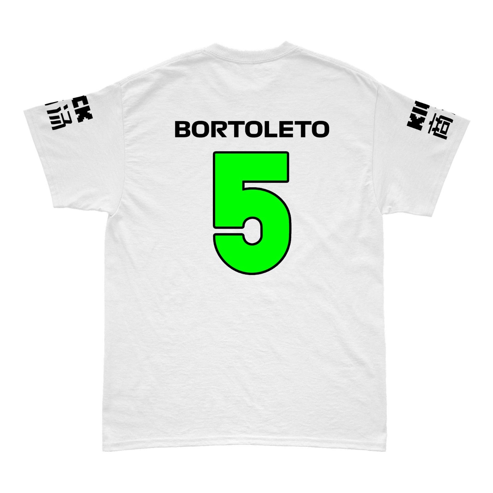 Camiseta Gabriel Bortoleto Stake Sauber 2024 Branca 100% Algodão