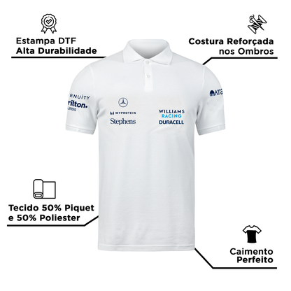 Camisa Polo Carlos Sainz Williams 2024 Branca