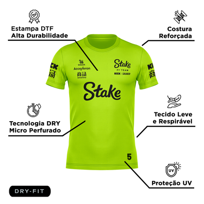 Camiseta DryFit Gabriel Bortoleto Stake Sauber 2024 Verde