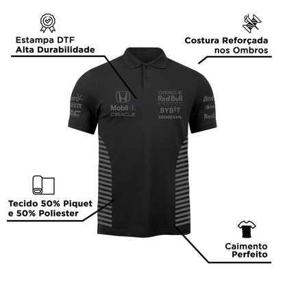 Camisa Polo Red Bull Racing 2024 All Black