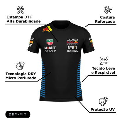 Camiseta DryFit Red Bull Racing 2024 Preta