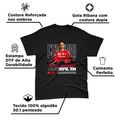 Camiseta Lewis Hamilton Ferrari 2025