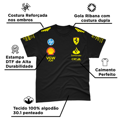 Camiseta Algodão Ferrari Edição Especial Monza 2024