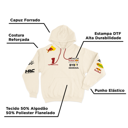 Moletom Canguru Red Bull Max Verstappen Off-White 2024