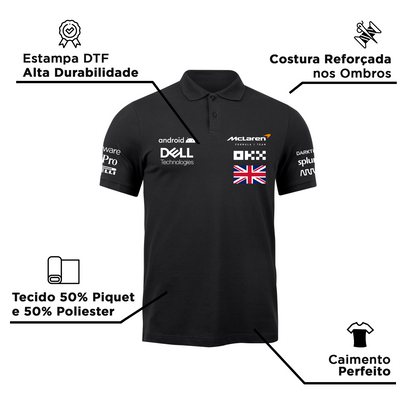 Camisa Polo Lando Norris Mclaren 2024 Preta