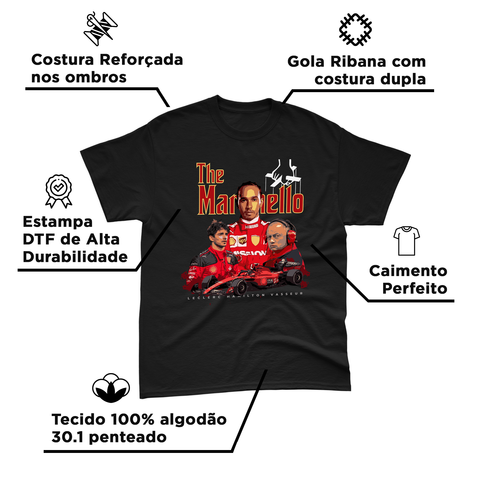 Camiseta Lewis Hamilton Ferrari The Maranello 2