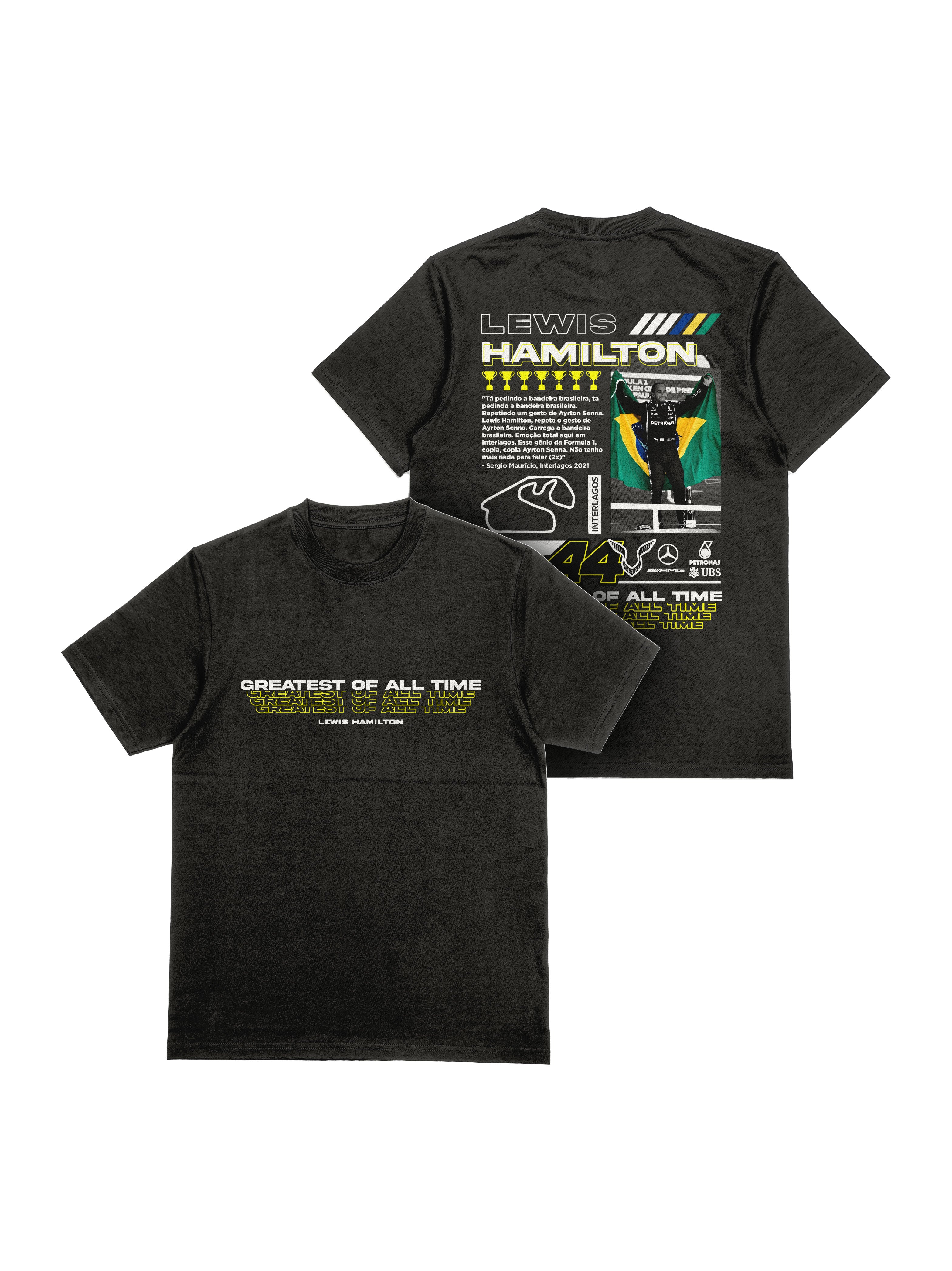 Camiseta Lewis Hamilton Brasil 2021 Moments Oversized