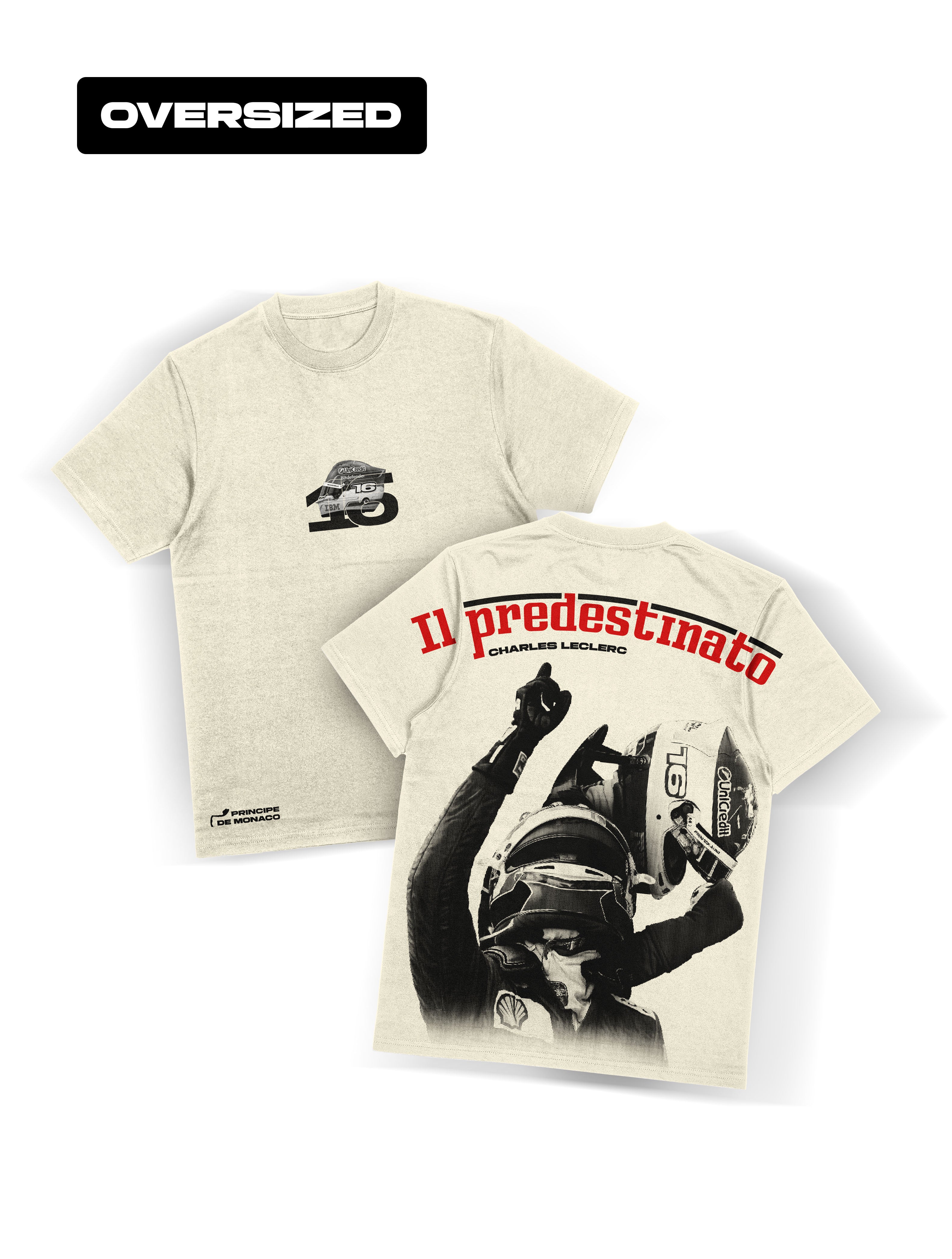 Camiseta Oversized Charles Leclerc IL Predestinato Mônaco 2026