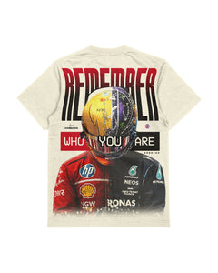 Camiseta Oversized Lewis Hamilton Remember Who You Are - Off White