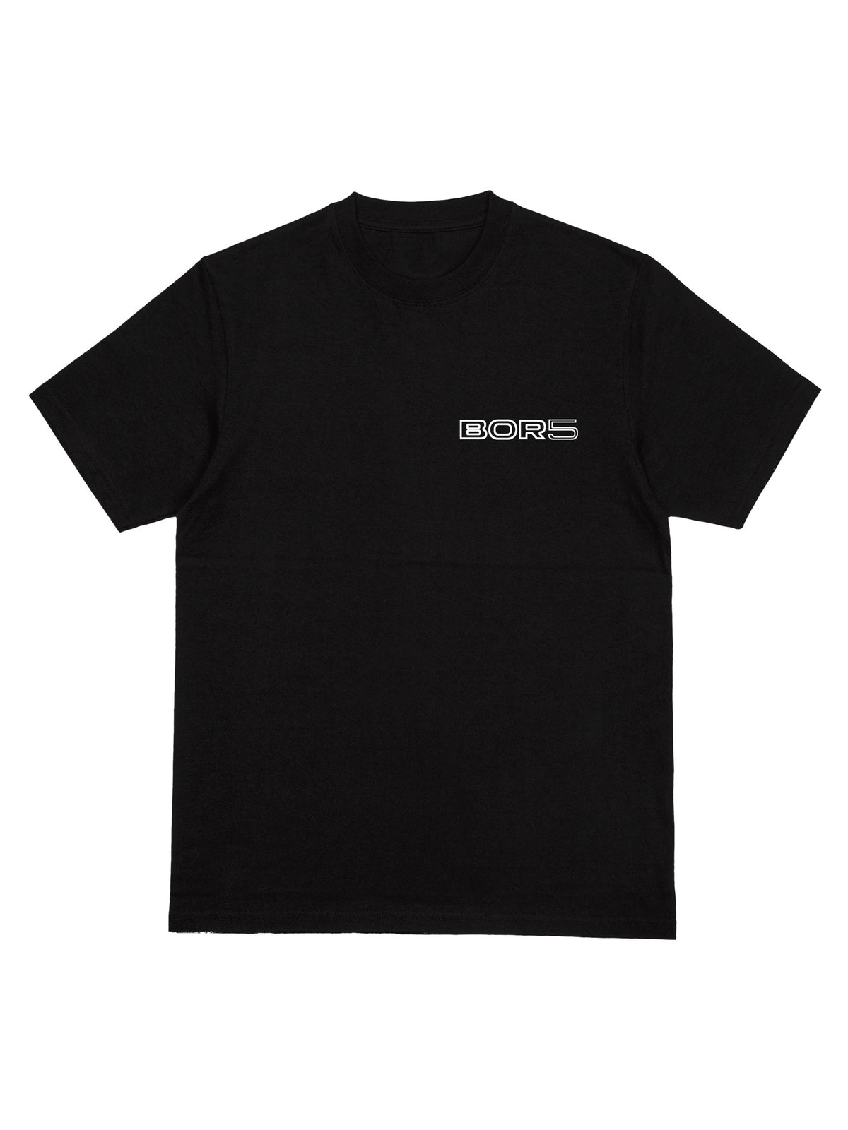 Frente da Camiseta Oversized BOR5 Gabriel Bortoleto, preta