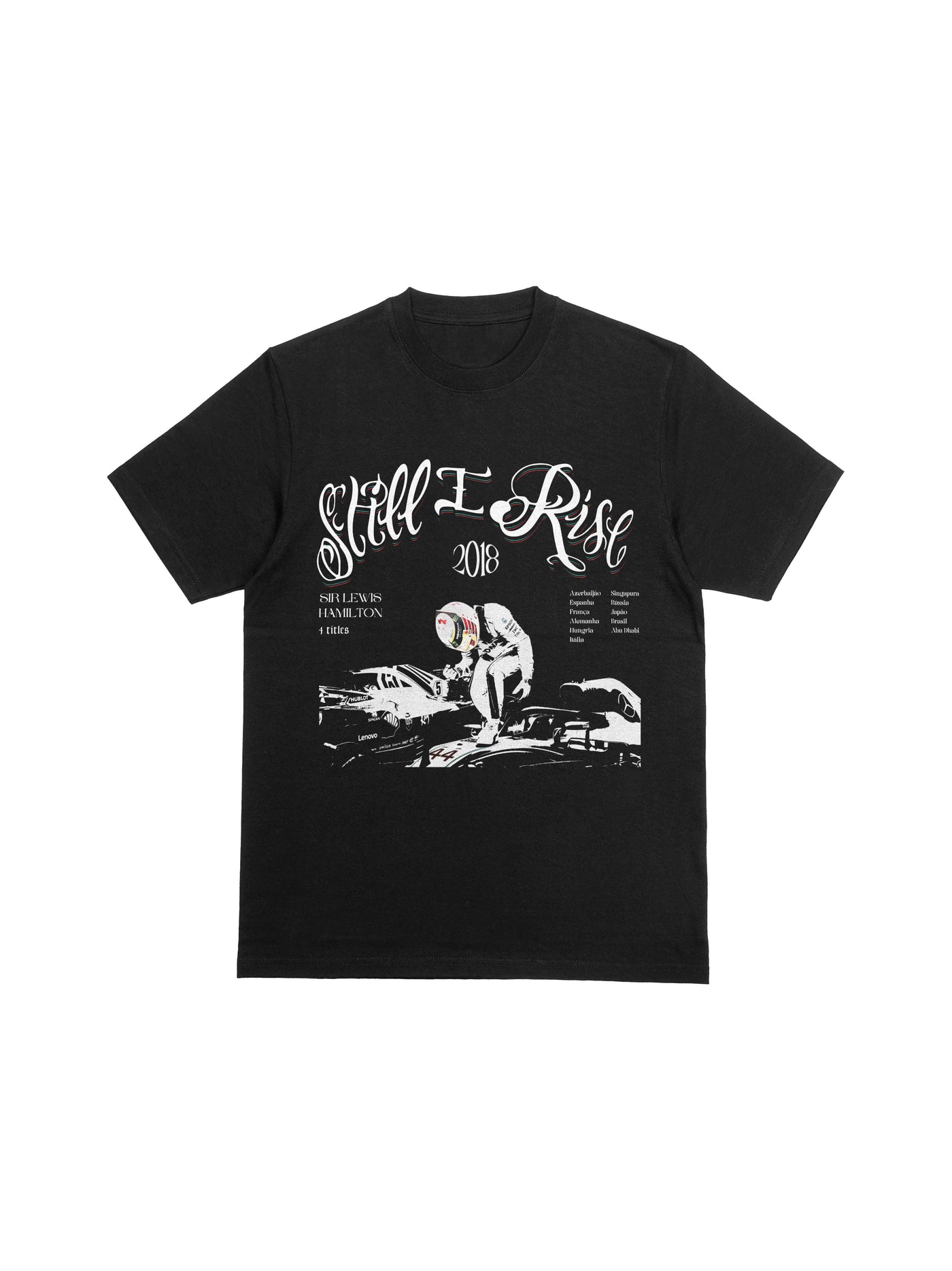 Camiseta Oversized Lewis Hamilton Mercedes 2018 Algodão