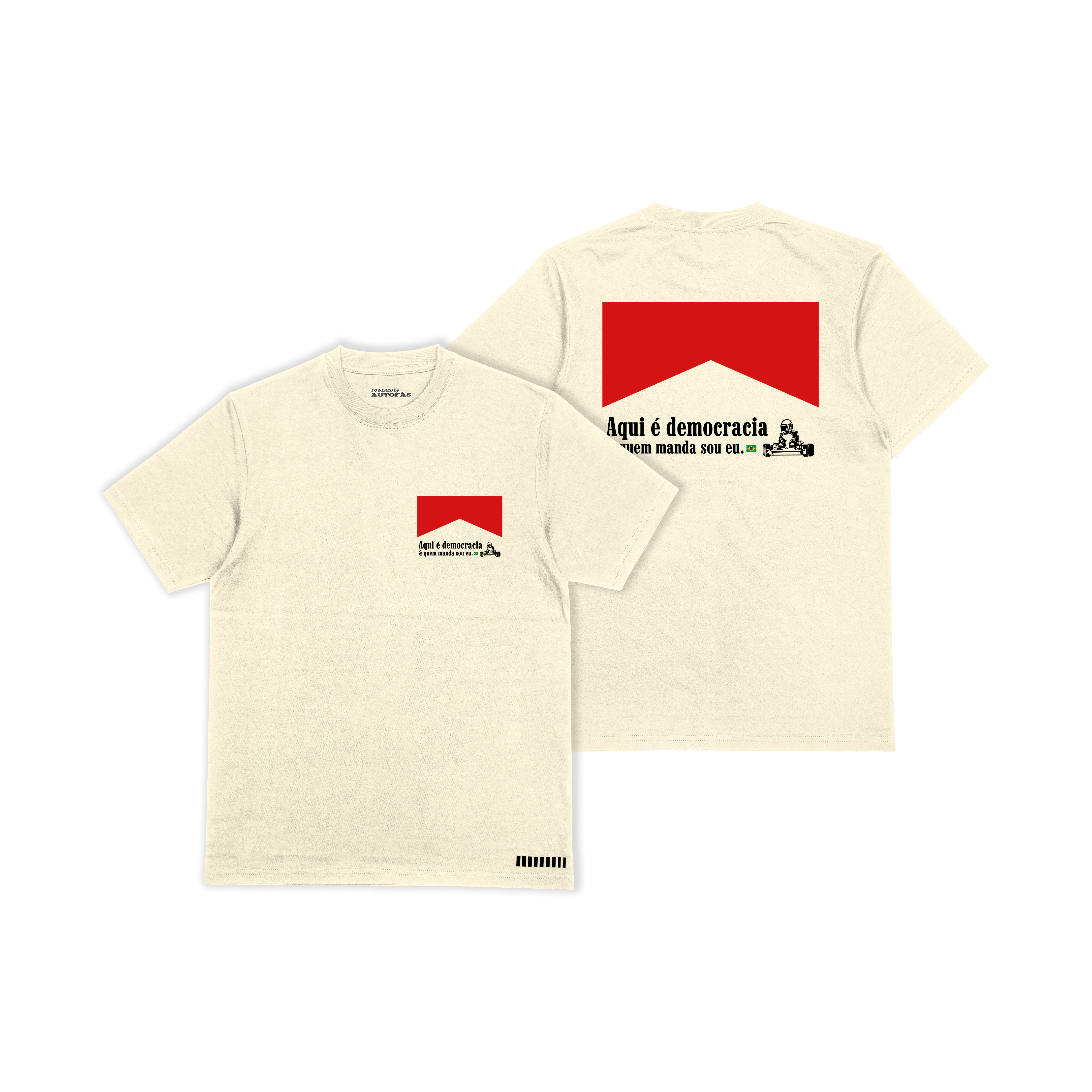 Camiseta Oversized Democracia Retrô Off White