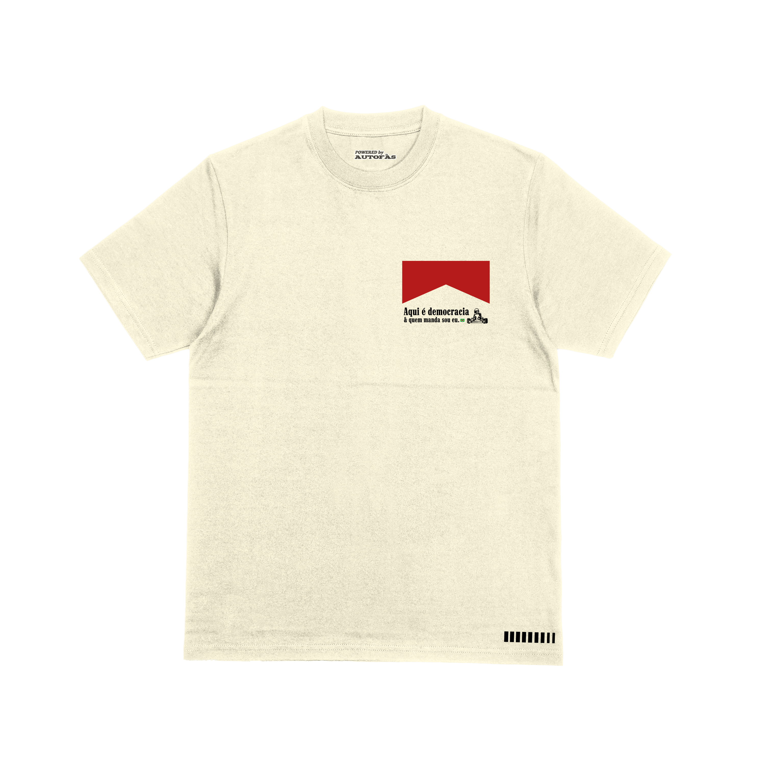 Camiseta Oversized Democracia Retrô Off White