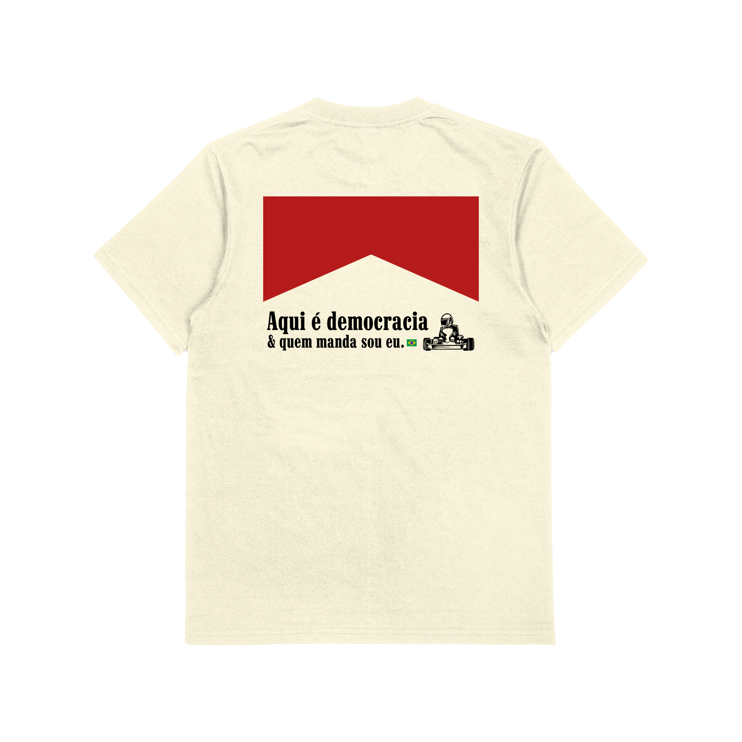 Camiseta Oversized Democracia Retrô Off White