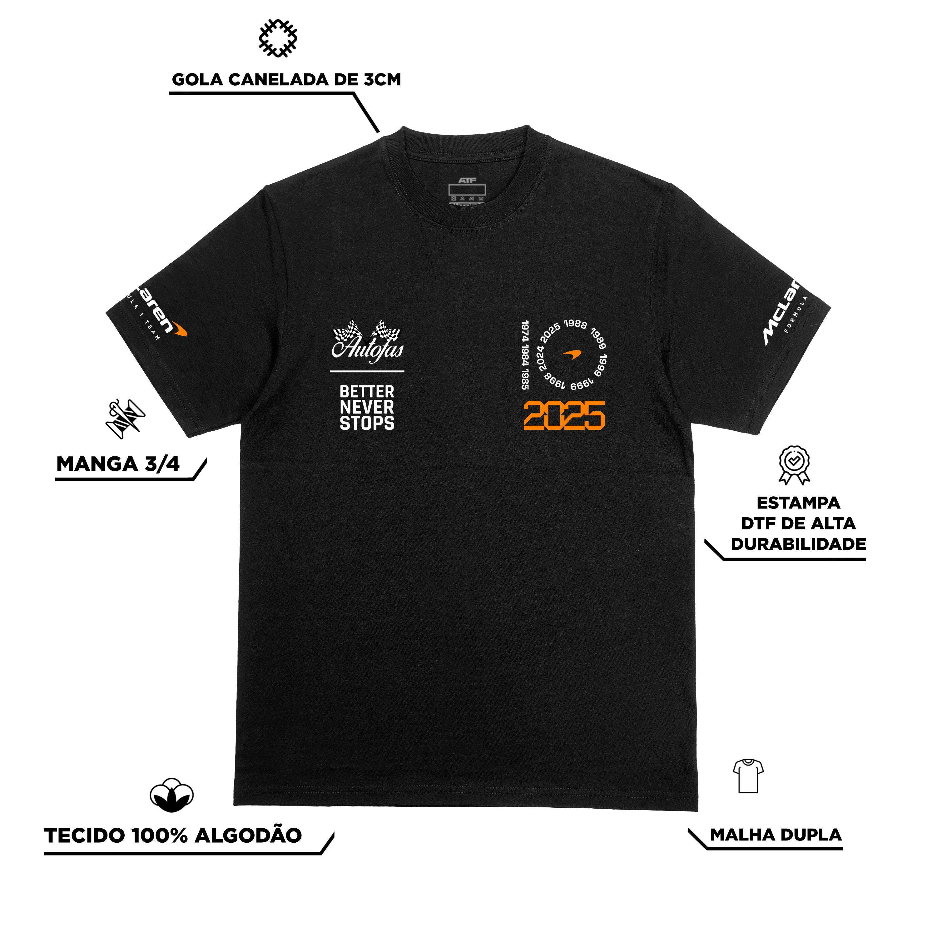 Camiseta Oversized Edição Mclaren World Champion 2025