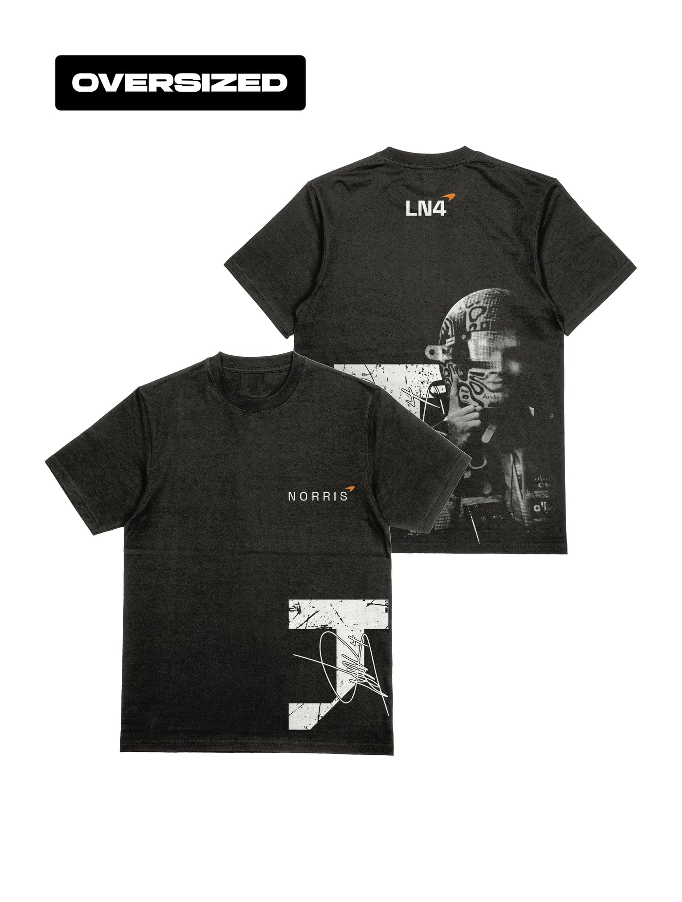 Camiseta Oversized Lando Norris Coleção Faces