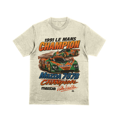 Camiseta Oversized Mazda 787B Le Mans 1991 Offwhite