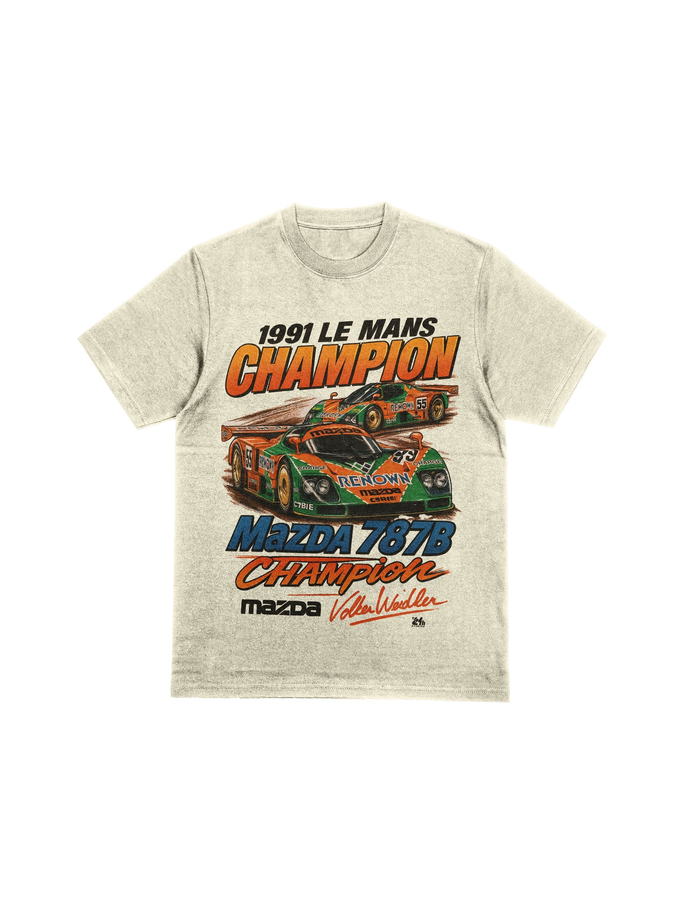Camiseta Oversized Mazda 787B Le Mans 1991 Offwhite