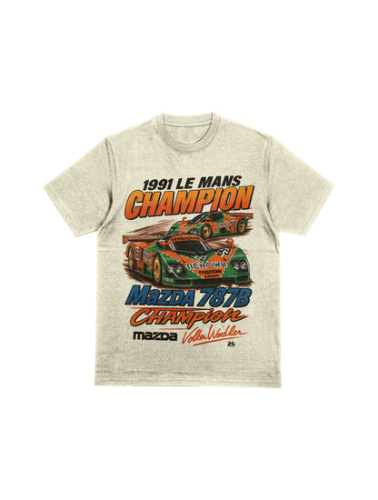 Camiseta Oversized Mazda 787B Le Mans 1991 Offwhite