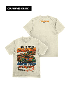 Camiseta Oversized Mazda 787B Le Mans 1991 Offwhite