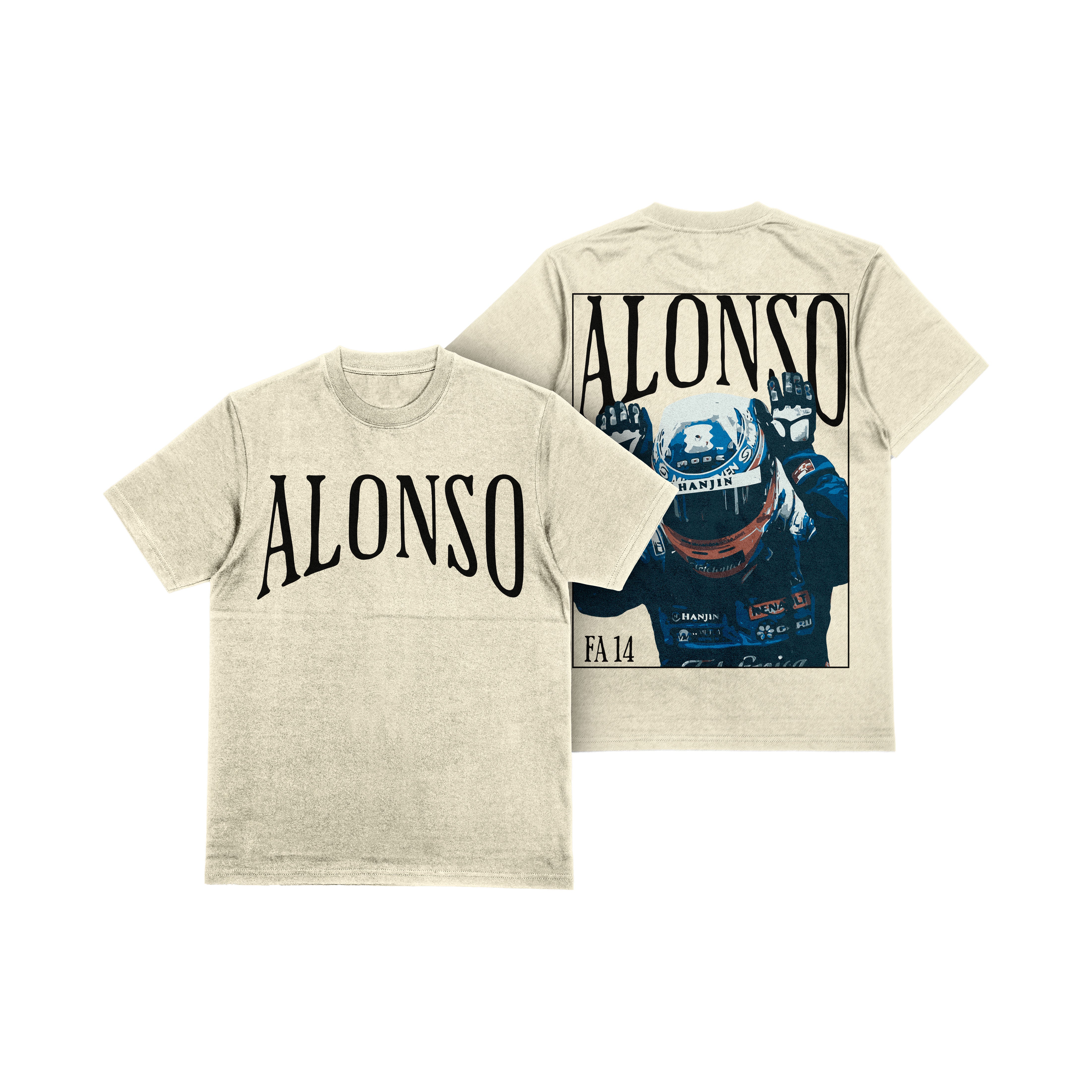 Camiseta Oversized Fernando Alonso Offwhite Card
