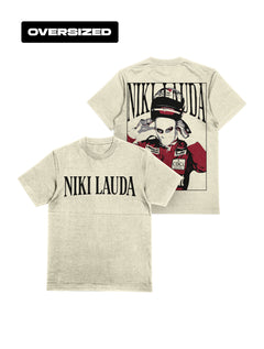 Camiseta Oversized Niki Lauda Offwhite Card