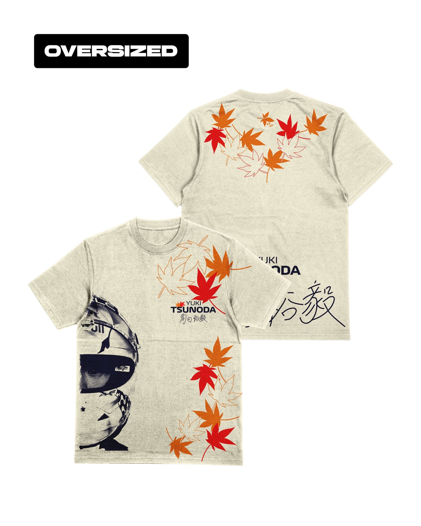 Camiseta Oversized Yuki Tsunoda GP Canada Off White Card