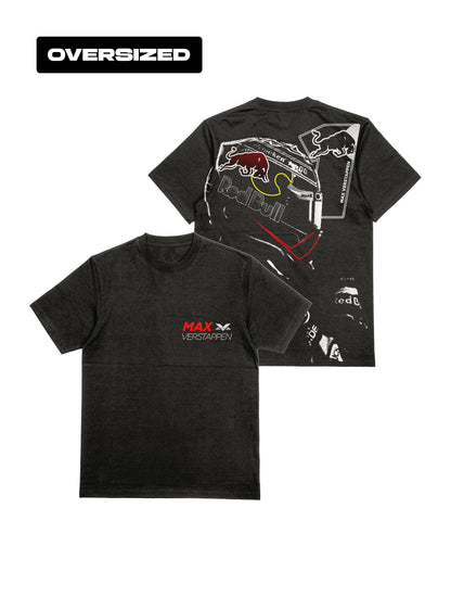 Camiseta Oversized Verstappen Coleção Silhouette Pilots - Preta
