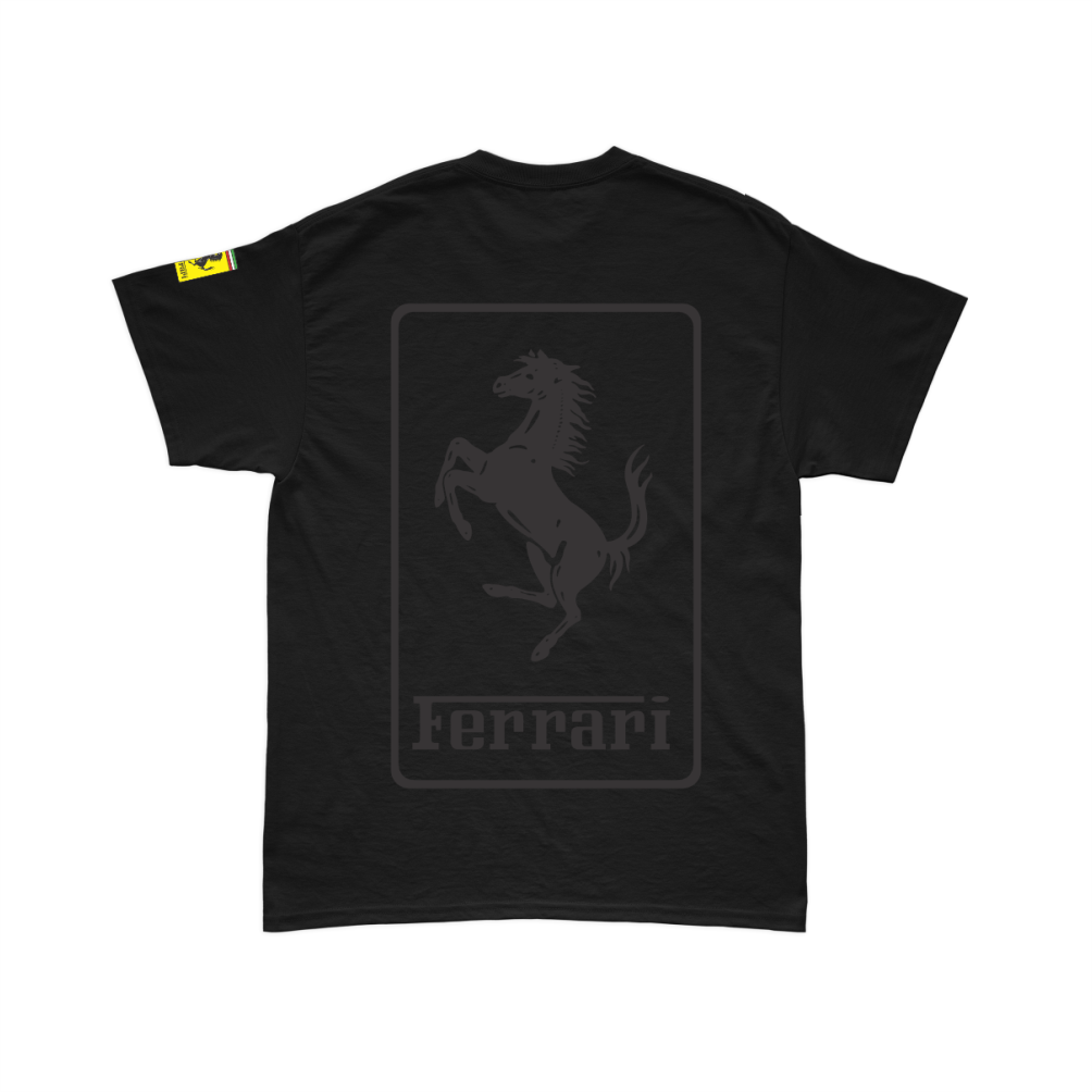 Camiseta Algodão Ferrari All Black v2 SALDÃO FV