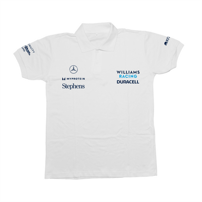 Camisa Polo Alex Albon Williams 2024 Branca