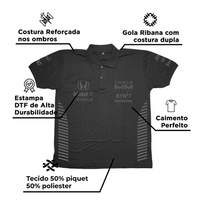 Camisa Polo Red Bull Racing 2024 All Black