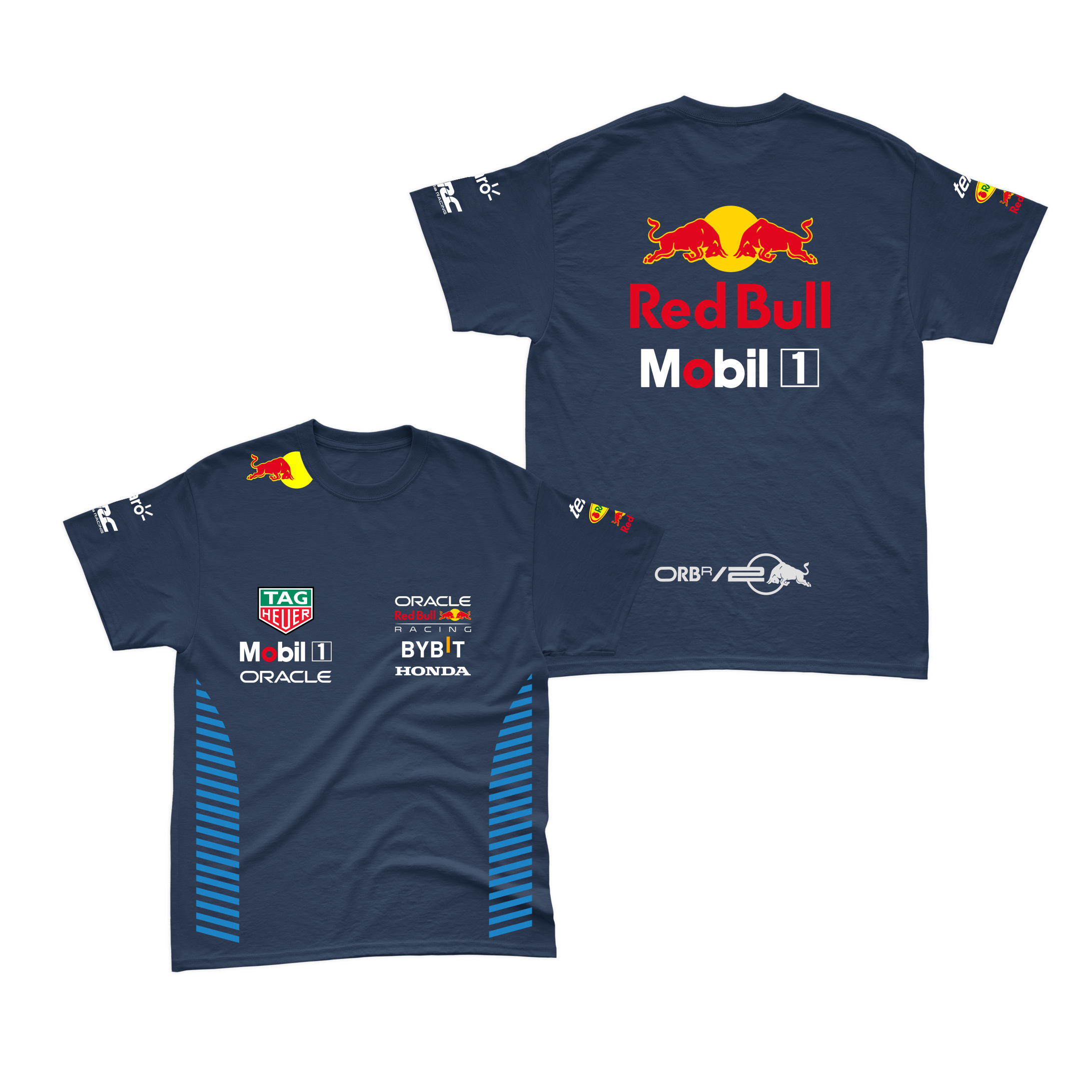 Camiseta Algodão Red Bull Racing 2024 Azul Marinho