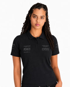 Camisa Polo Fernando Alonso Aston Martin 2024 All Black