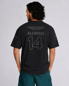 Camisa Polo Fernando Alonso Aston Martin 2024 All Black