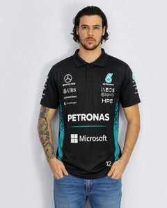 Camisa Polo Kimi Antonelli Mercedes F1 2026 Preta