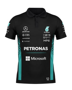 Camisa Polo Kimi Antonelli Mercedes F1 2026 Preta