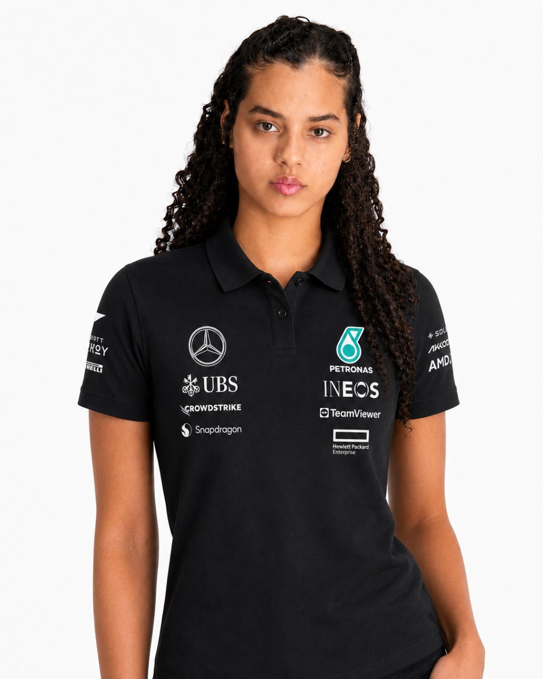 Camisa Polo Mercedes 2024 Preta