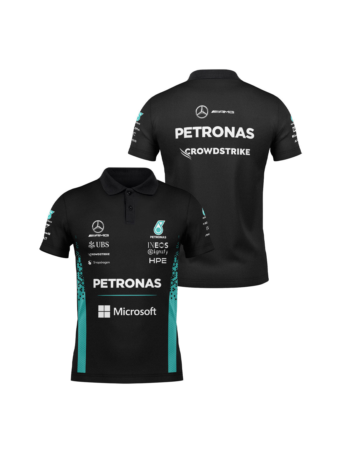 Camisa Polo Mercedes F1 2026 Preta